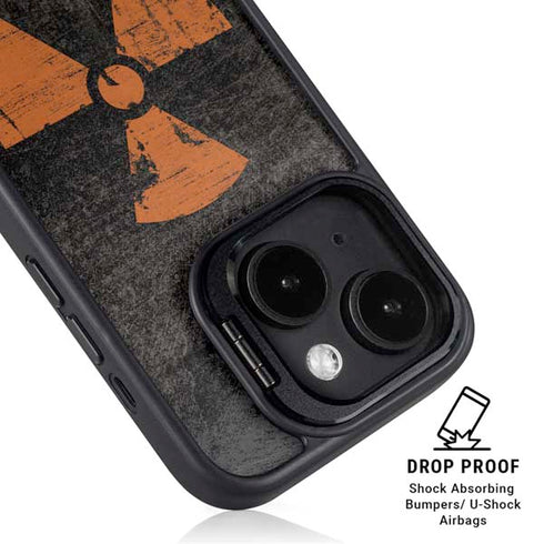 Radioactivity Black iPhone 14 Plus Kickstand Case