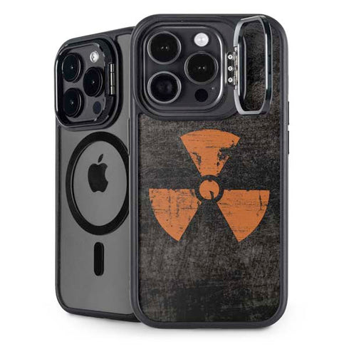 Radioactivity Black iPhone 15 Pro Max Kickstand Case