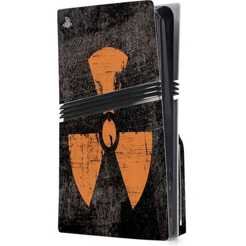 Radioactivity Black PS5 Pro Disk Console Skin