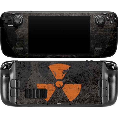 Radioactivity Black Steam Deck Handheld Gaming Computer OLED Skin