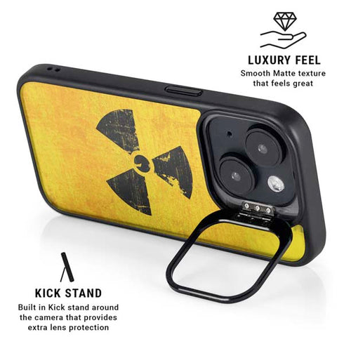 Radioactivity Large iPhone 15 Plus Kickstand Case