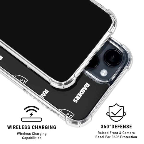 NFL Raiders Blitz Series iPhone 15 Clear Case