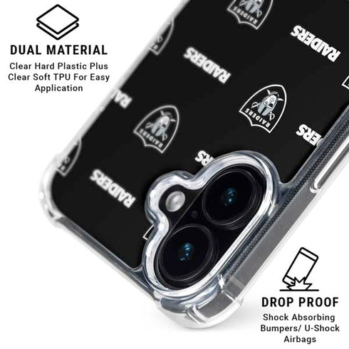 NFL Raiders Blitz Series iPhone 16 Plus Clear Case