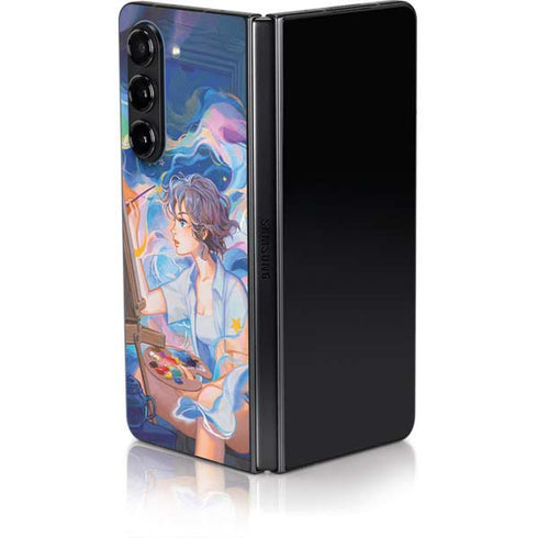 Rainbow Anime Artist Painter by Ivy Dolamore Galaxy Z Fold5 5G Skin
