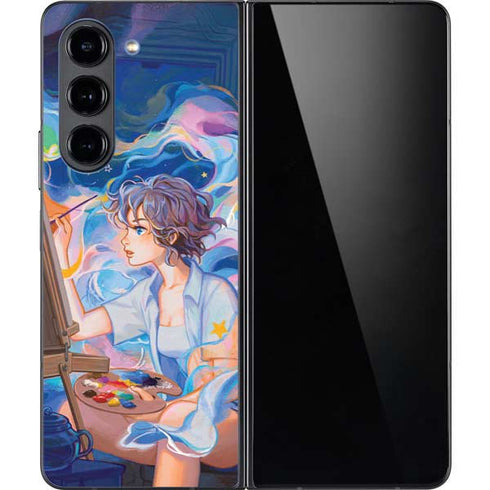 Rainbow Anime Artist Painter by Ivy Dolamore Galaxy Z Fold5 5G Skin