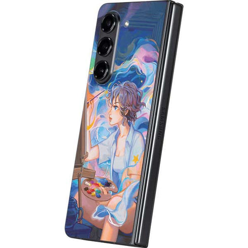 Rainbow Anime Artist Painter by Ivy Dolamore Galaxy Z Fold5 5G Skin