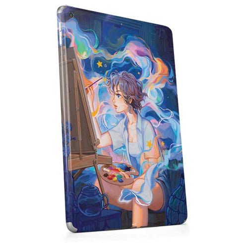 Rainbow Anime Artist Painter by Ivy Dolamore Apple iPad Skin