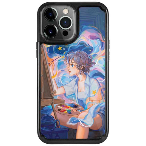 Rainbow Anime Artist Painter by Ivy Dolamore iPhone Cases