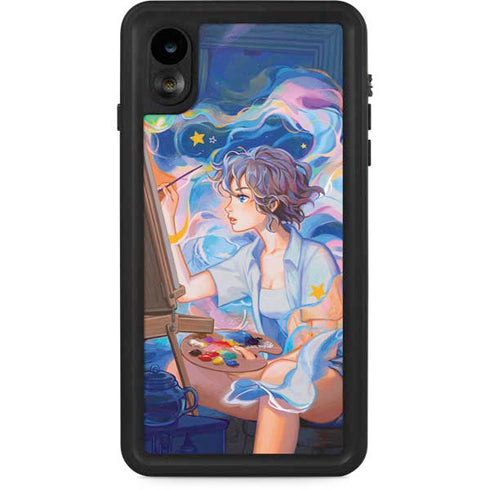 Rainbow Anime Artist Painter by Ivy Dolamore iPhone Cases