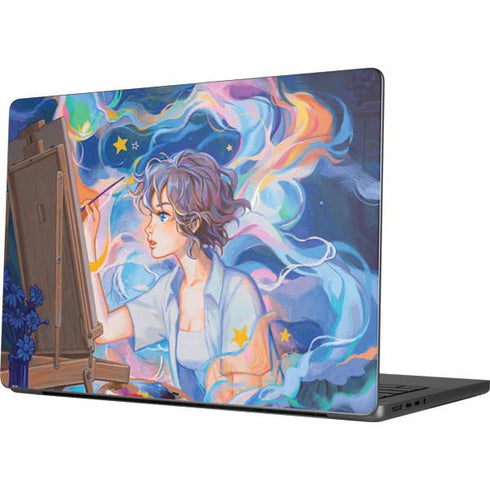 Rainbow Anime Artist Painter by Ivy Dolamore Apple MacBook Pro 14-inch Skin