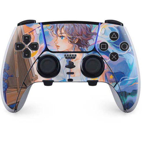 Rainbow Anime Artist Painter by Ivy Dolamore PS5 DualSense Edge Pro Controller Skin