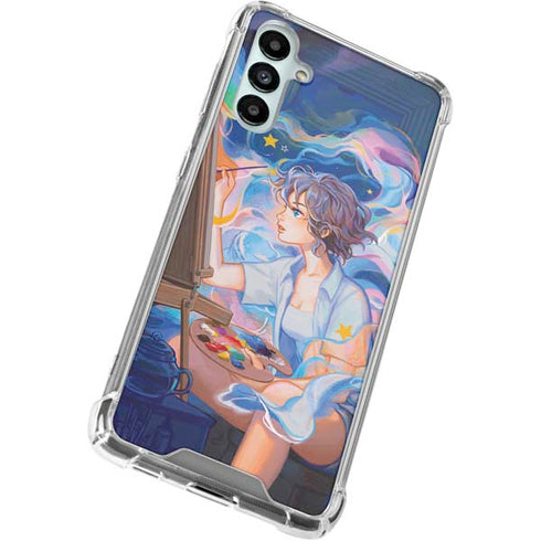 Rainbow Anime Artist Painter by Ivy Dolamore Gabb Phone 4 Clear Case