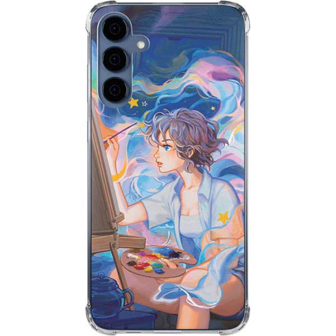 Rainbow Anime Artist Painter by Ivy Dolamore Galaxy A55 5G Clear Case