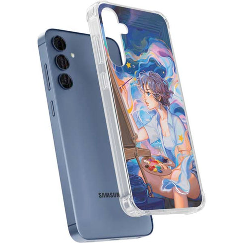Rainbow Anime Artist Painter by Ivy Dolamore Galaxy A55 5G Clear Case