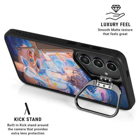Rainbow Anime Artist Painter by Ivy Dolamore Galaxy S25 Kickstand Case