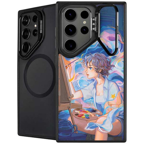 Rainbow Anime Artist Painter by Ivy Dolamore Galaxy S25 Ultra Kickstand Case