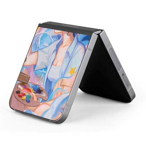 Rainbow Anime Artist Painter by Ivy Dolamore Galaxy Z Flip6 Skin
