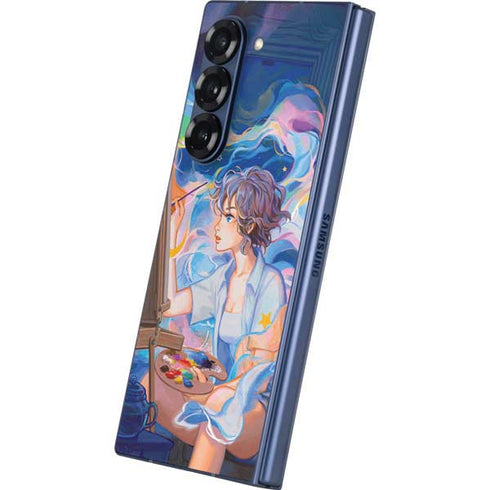 Rainbow Anime Artist Painter by Ivy Dolamore Galaxy Z Fold6 Skin