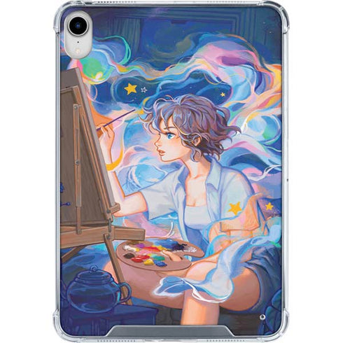 Rainbow Anime Artist Painter by Ivy Dolamore iPad 11th Gen (2025) Clear Case