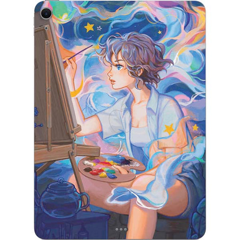 Rainbow Anime Artist Painter by Ivy Dolamore Apple iPad Air Skin