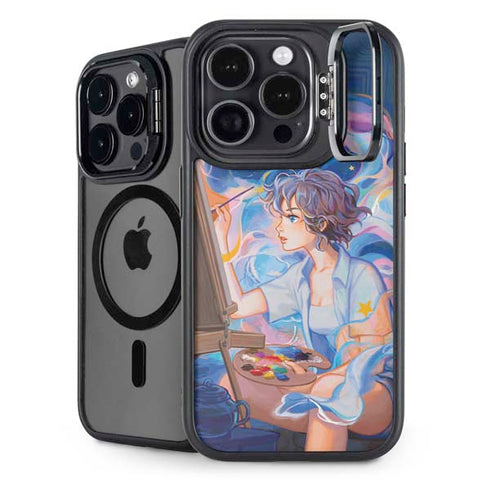 Rainbow Anime Artist Painter by Ivy Dolamore iPhone 14 Pro Max Kickstand Case
