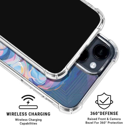 Rainbow Anime Artist Painter by Ivy Dolamore iPhone 15 Clear Case