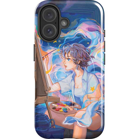 Rainbow Anime Artist Painter by Ivy Dolamore iPhone 16 Magsafe Impact Case