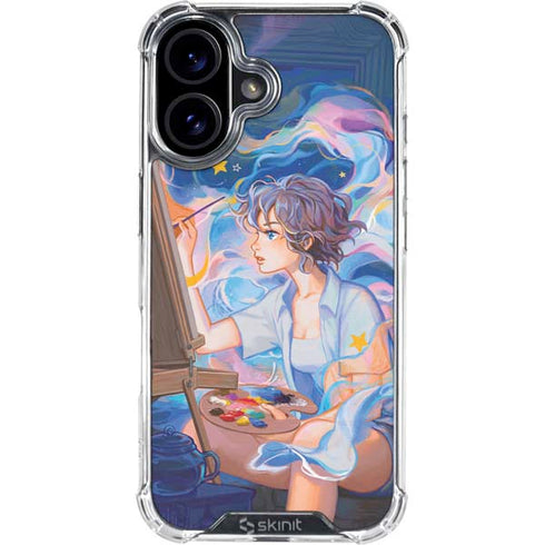 Rainbow Anime Artist Painter by Ivy Dolamore iPhone 16 Plus Clear Case