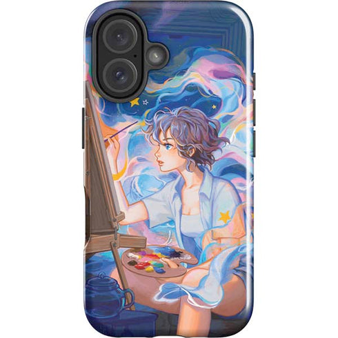 Rainbow Anime Artist Painter by Ivy Dolamore iPhone 16 Plus Impact Case