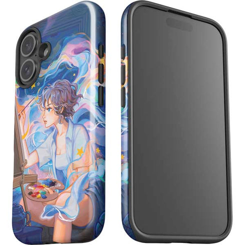 Rainbow Anime Artist Painter by Ivy Dolamore iPhone 16 Plus Impact Case