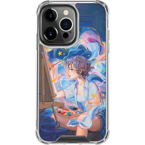 Rainbow Anime Artist Painter by Ivy Dolamore iPhone 16 Pro Clear Case