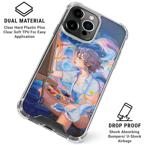 Rainbow Anime Artist Painter by Ivy Dolamore iPhone 16 Pro Clear Case