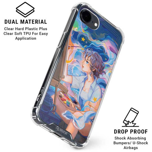 Rainbow Anime Artist Painter by Ivy Dolamore iPhone 16e Clear Case