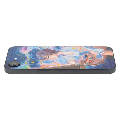 Rainbow Anime Artist Painter by Ivy Dolamore iPhone 16e Skin