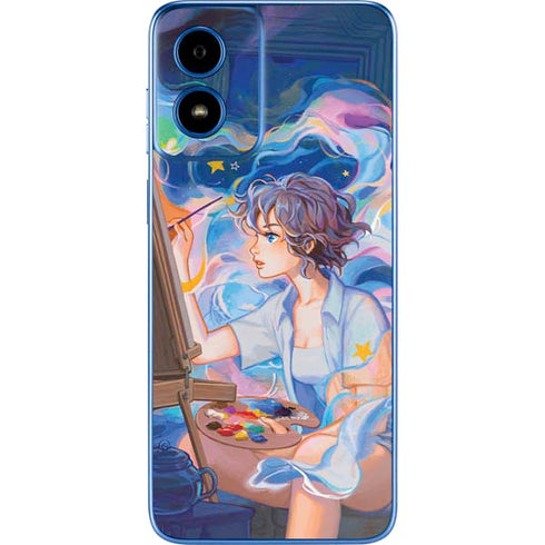 Rainbow Anime Artist Painter by Ivy Dolamore Moto G Play 4G (2024) Skin