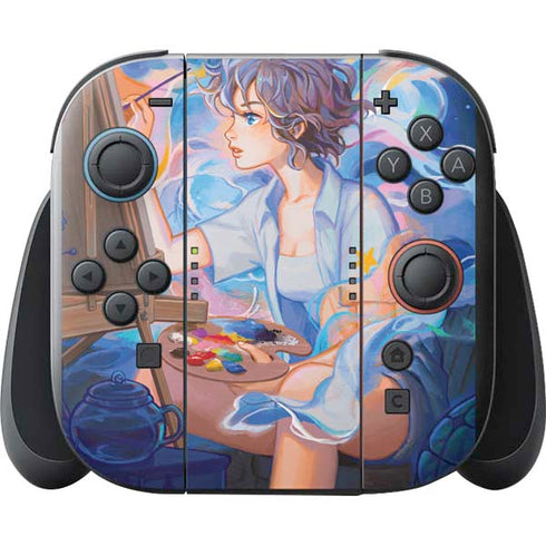 Rainbow Anime Artist Painter by Ivy Dolamore Nintendo Switch 2 (2025) with Joy-Con Skin