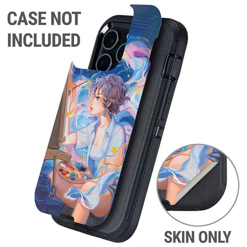Rainbow Anime Artist Painter by Ivy Dolamore Otterbox Defender iPhone Skin