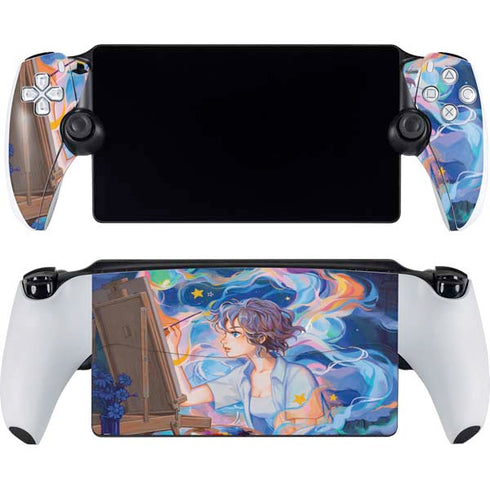 Rainbow Anime Artist Painter by Ivy Dolamore PlayStation Portal Remote Player Skin