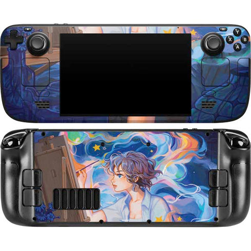 Rainbow Anime Artist Painter by Ivy Dolamore Steam Deck Handheld Gaming Computer OLED Skin
