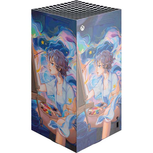 Rainbow Anime Artist Painter by Ivy Dolamore XBox Series X Digital Edition Console Skin