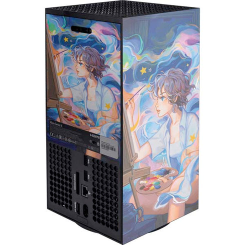 Rainbow Anime Artist Painter by Ivy Dolamore XBox Series X Digital Edition Console Skin