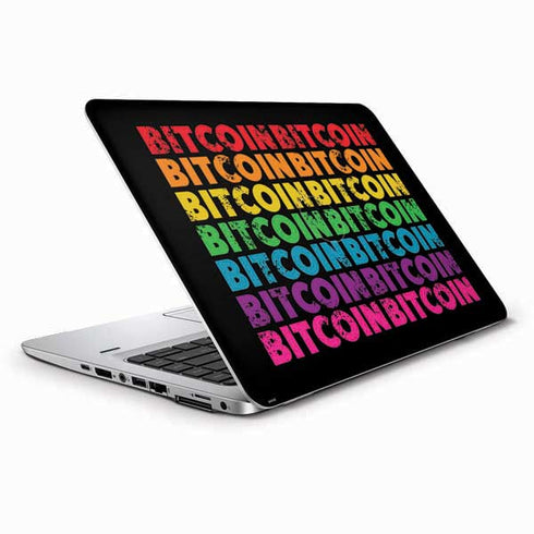 Rainbow Bitcoin HP Elitebook Skin