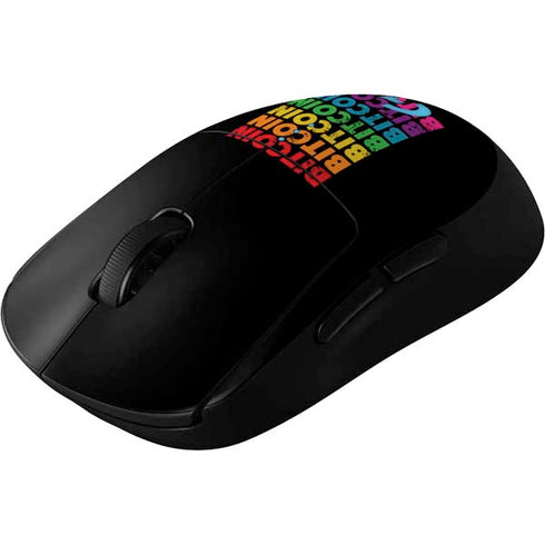 Rainbow Bitcoin G Pro Wireless Gaming Mouse Skin