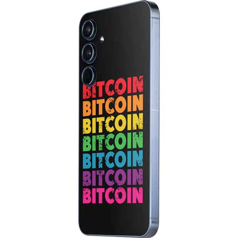 Rainbow Bitcoin Galaxy A35 5G Skin