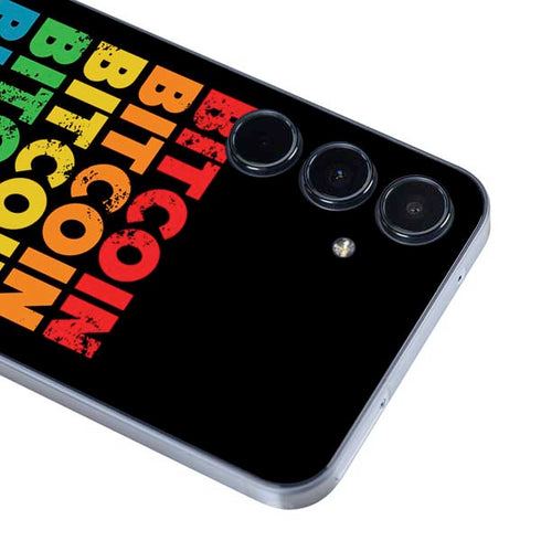 Rainbow Bitcoin Galaxy A35 5G Skin