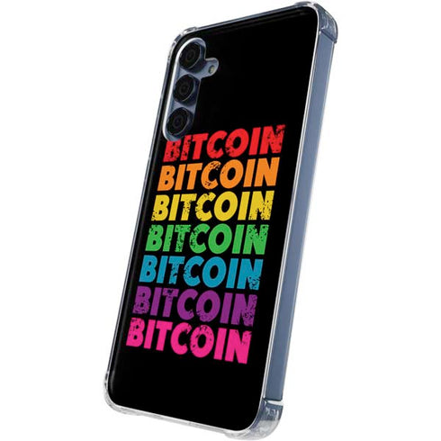 Rainbow Bitcoin Galaxy A55 5G Clear Case