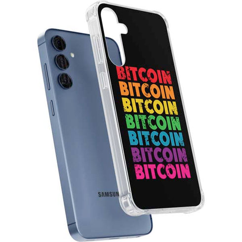 Rainbow Bitcoin Galaxy A55 5G Clear Case