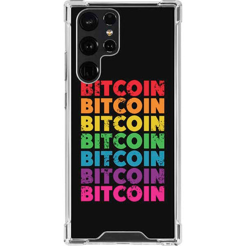 Rainbow Bitcoin Galaxy S23 Ultra Clear Case
