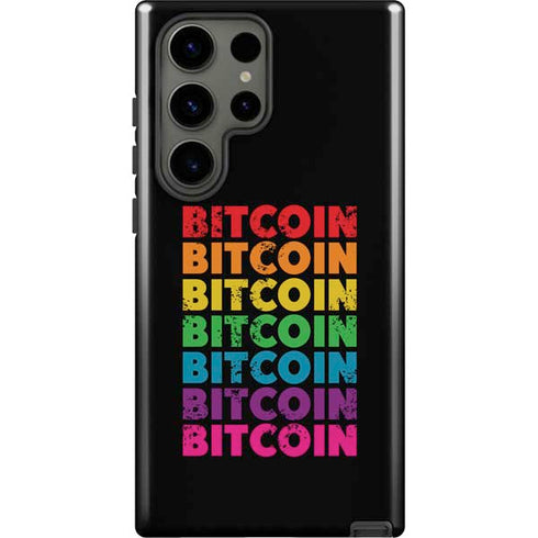 Rainbow Bitcoin Galaxy S23 Ultra Pro Case