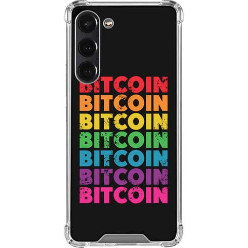 Rainbow Bitcoin Galaxy S24 FE Clear Case